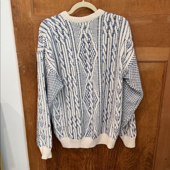 Jantzen Blue and White Knit Sweater - Picture 2 of 4
